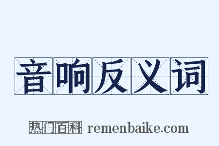 音响反义词是什么意思的图片
